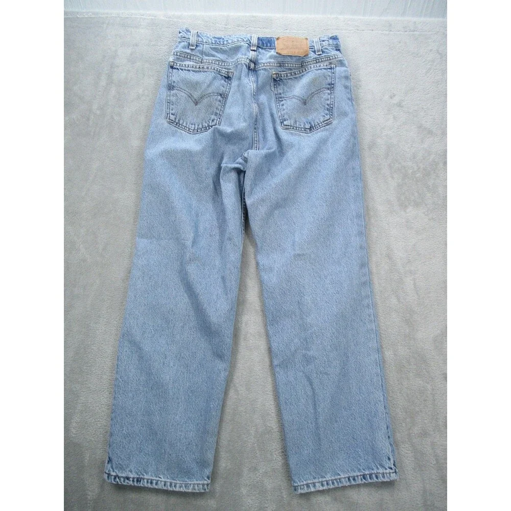 Levis Relaxed Fit Jeans Men's Size 40x29 (Actual 29 x27) Light Wash Blue Y2K
